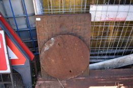 *Three cast Iron Floor Gratings