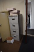 *Grey Four Drawer Foolscap Filing Cabinet