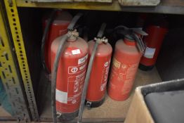 *Six Empty Fire Extinguishers