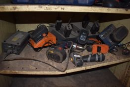 *Three Battery Drills with Chargers and Batteries