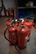 *Five Water and Foam Fire Extinguishers