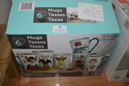 *Hipster Animal 5pc Mug Set
