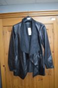 *Evans Size: 14 Black Synthetic Leather Jacket