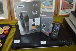 Panasonic Blu-ray Player, Wahl Hair Clippers, and