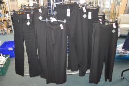 *Nine Pairs of Evans Black Ladies Trousers Size: 1
