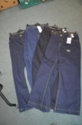 *Four Pairs of Evans Size: 28S and R Blue Denim Je