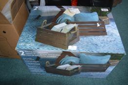 *Elements 2pc Wooden Storage Crate Set