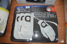 *Kirkland 3pc Golf Glove Pack Size: L