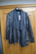 *Evans Size: 16 Black Synthetic Leather Jacket