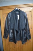 *Evans Size: 14 Black Synthetic Leather Jacket