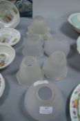 Six Vintage Frosted Glass Lampshade