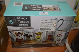 *Hipster Animal 5pc Mug Set