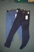 *Two Pairs of Evans Size: 22R Blue Demin Jeans