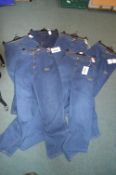 *Six Pairs of Evans Size: 28R Blue Jeans and Jeggi