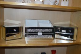 Three Mirrored Jewellery Boxes