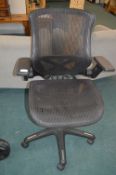 *Black Mesh Swivel Chair