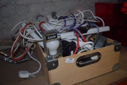 *Box of Various Electrical Cables, Extension Leads, Chargers, etc.