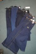 *Five Pairs of Evans Size: 16S and R Blue Jeans an