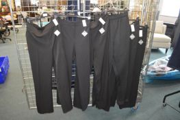 *Six Pairs of Evans Black Trousers Size: 18