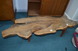 Live Edge Tree Trunk Coffee Table