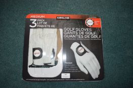 *Kirkland 3pc Golf Glove Pack Size: M