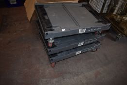 *Three Heavy Duty Flatbed Trolleys