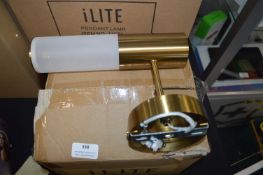 iLite Frosted Wall Light with Gilt Finish
