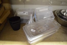 Quantity of Plastic Containers with Lids etc.