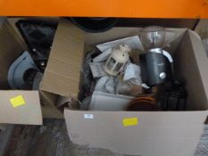 Two Boxes Containing Coffee Grinder, Tapas Dishes,