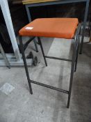 Twelve Steel Framed Cushioned Top Stackable Stools