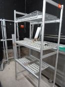 Modular Aluminium Shelf Unit with Plastic Shelves