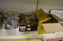 Three Boxes of Wine, Pint, and Other Glasses