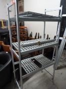 Modular Aluminium Shelf Unit with Plastic Shelves