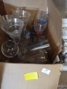 Box of Cocktail Glasses and Branded Glasses