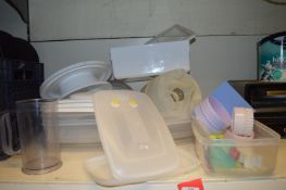Various Plastic Food Storage Containers, Rotating