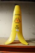 Caution Wet Floor Sign in the Shape of a Banana
