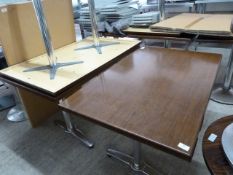 Three Oblong Double Pedestal Tables ~110x80cm