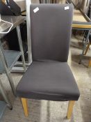 Two Wooden Framed Chairs with Covers