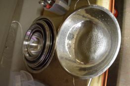 Quantity of Stainless Steel Bowls and Colanders