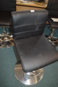 *Black Gas-Lift Barstool on Chrome Base