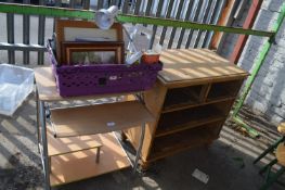 Computer Table, Kitchenware & Distressed Victoria Pine Chest