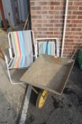 Valor Ironcrete Galvanised Wheelbarrow & 2 Folding Chairs