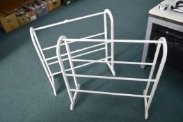 Two White Towel Rails