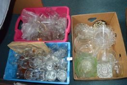 Three Boxes of Glassware