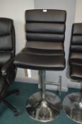 *Black Gas-Lift Barstool on Chrome Base