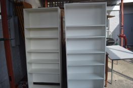 2 x White Shelf Units