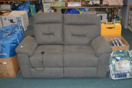 *Two Seat Grey Electric Reclining Sofa