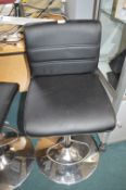 *Black Gas-Lift Barstool on Chrome Base