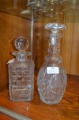 Two Glass Decanters