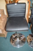 *Black Gas-Lift Barstool on Chrome Base